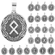 24 Rune Charm nordischen Wikinger Rune Set Anhänger nordischen Schmuck Talisman