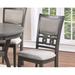 Walnut Armless Dining Chairs Fabric Cushions Side Chairs (Set of 2)