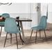 Velvet Dining Chairs Armless Side Chairs Ergonomics Accent Chairs with Powder Coating Legs for Living Room (Set of 4)