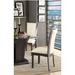 2 Pc Faux Leather Armless Accent Dining Chair Side Chairs