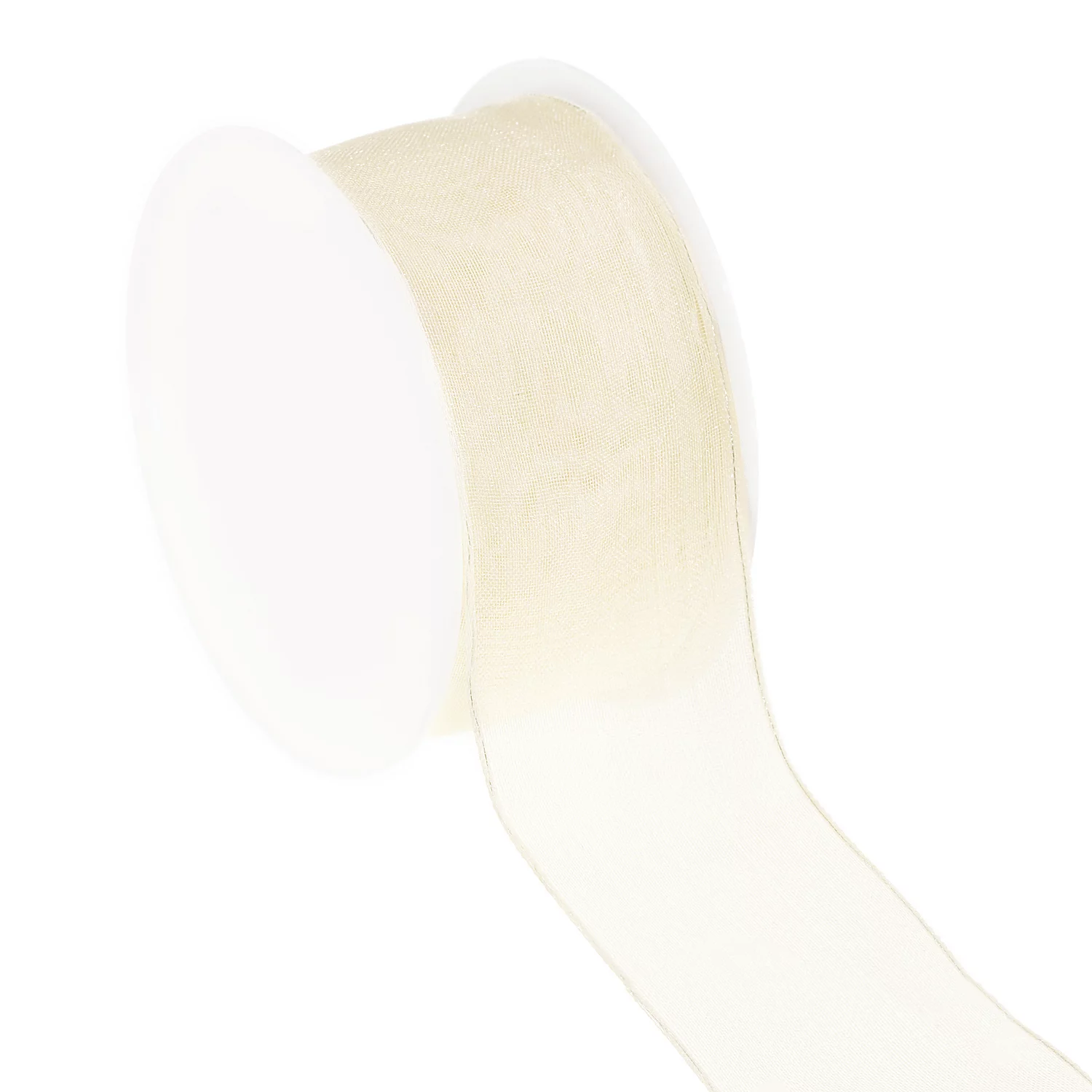 Ruban organza, crème, 40 mm, 10 m