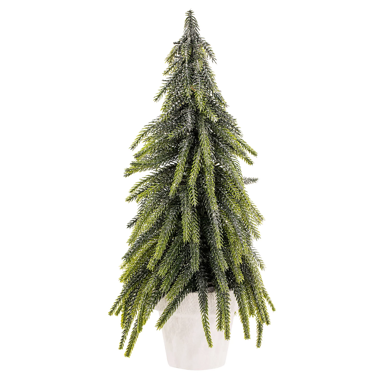 Sapin de Noël artificiel, avec paillettes, 34 cm