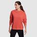 Eddie Bauer Women's Motion Long-Sleeve Crew Neck Pullover - Orange - Size M