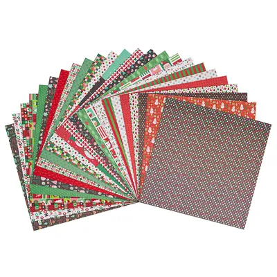Papierblock Weihnachten, rot, 20 x 20 cm, 24 Blatt Image