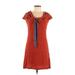 Young Essence Casual Dress: Orange Marled Dresses - Women's Size Medium