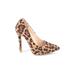 Lala Ikai Heels: Brown Animal Print Shoes - Women's Size 37