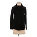 Ann Taylor LOFT Pullover Sweater: Black Color Block Tops - Women's Size 2X-Small