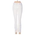 Ann Taylor LOFT Jeans - Mid/Reg Rise Skinny Leg Denim: White Bottoms - Women's Size 27 - Light Wash