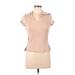 Beware! Short Sleeve T-Shirt: Tan Tops - Women's Size Large