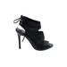 Guess Heels: Slingback Stilleto Cocktail Party Black Print Shoes - Women's Size 7 - Open Toe