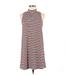 En Creme Casual Dress - Shift Mock Sleeveless: Brown Print Dresses - Women's Size Medium