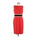 Black Label by Evan Picone Casual Dress - Bodycon: Pink Color Block Dresses - Women's Size 6