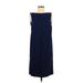 Worth New York Casual Dress - Shift: Blue Solid Dresses - Women's Size 6