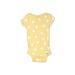 Gerber Short Sleeve Onesie: Yellow Print Bottoms - Size 3-6 Month