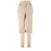 New York & Company Khaki Pant: Tan Print Bottoms - Women's Size 8