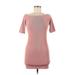 Topshop Casual Dress - Mini: Pink Dresses - Women's Size 6