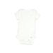 Gerber Short Sleeve Onesie: White Solid Bottoms - Size 0-3 Month