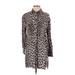 H&M Casual Dress: Brown Animal Print Dresses - Women's Size Small