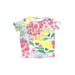 The Children's Place Short Sleeve T-Shirt: Pink Floral Motif Tops - Size 0-3 Month