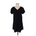 Cloth & Stone Casual Dress - Shift: Black Print Dresses - Women's Size Small