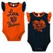 Girls Newborn & Infant Navy/Orange Chicago Bears Spread the Love 2-Pack Bodysuit Set