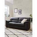 Very Home Danielle Faux Leather 2 Seater Sofa - Black - Fsc® Certified
