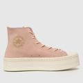 Converse all star modern lift trainers in pale pink