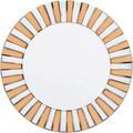 Specchio Decorativo da Parete Rotondo 80cm Specchio Vintage da Parete con cornice vetro argento