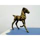 Vintage Brass Galloping Folt Statue Brass Running Horse Figurine, Brass Colt Figurine