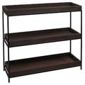 Mendler Regal HWC-K71, Standregal Pflanzregal Bücherregal, Holz Metall 3 Ablagen 90x100x35cm MVG-Zertifiziert ~ dunkelbraun