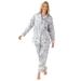 Plus Size Women's Classic Flannel Pajama Set by Dreams & Co. in Ivory Animal (Size 22/24) Pajamas