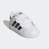 Sneaker ADIDAS SPORTSWEAR "GRAND COURT LIFESTYLE HOOK AND LOOP", Gr. 21, schwarz-weiß (cloud weiß, core schwarz, core schwarz), Synthetik, Textil, sportlich, Schuhe, für Kinder, Design auf den Spuren des adidas Superstar