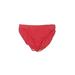 DKNY Swimsuit Bottoms: Red Swimwear - Women's Size 10