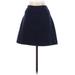 Croft & Barrow Casual Skirt: Blue Solid Bottoms - Women's Size 6 Petite
