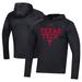 Men's Under Armour Black Texas Tech Red Raiders Throwback Long Sleeve Hoodie T-Shirt