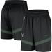 Men's Nike Black Milwaukee Bucks On-Court Practice Warmup Performance Shorts