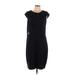 Ann Taylor Casual Dress - Sheath: Black Marled Dresses - Women's Size 10