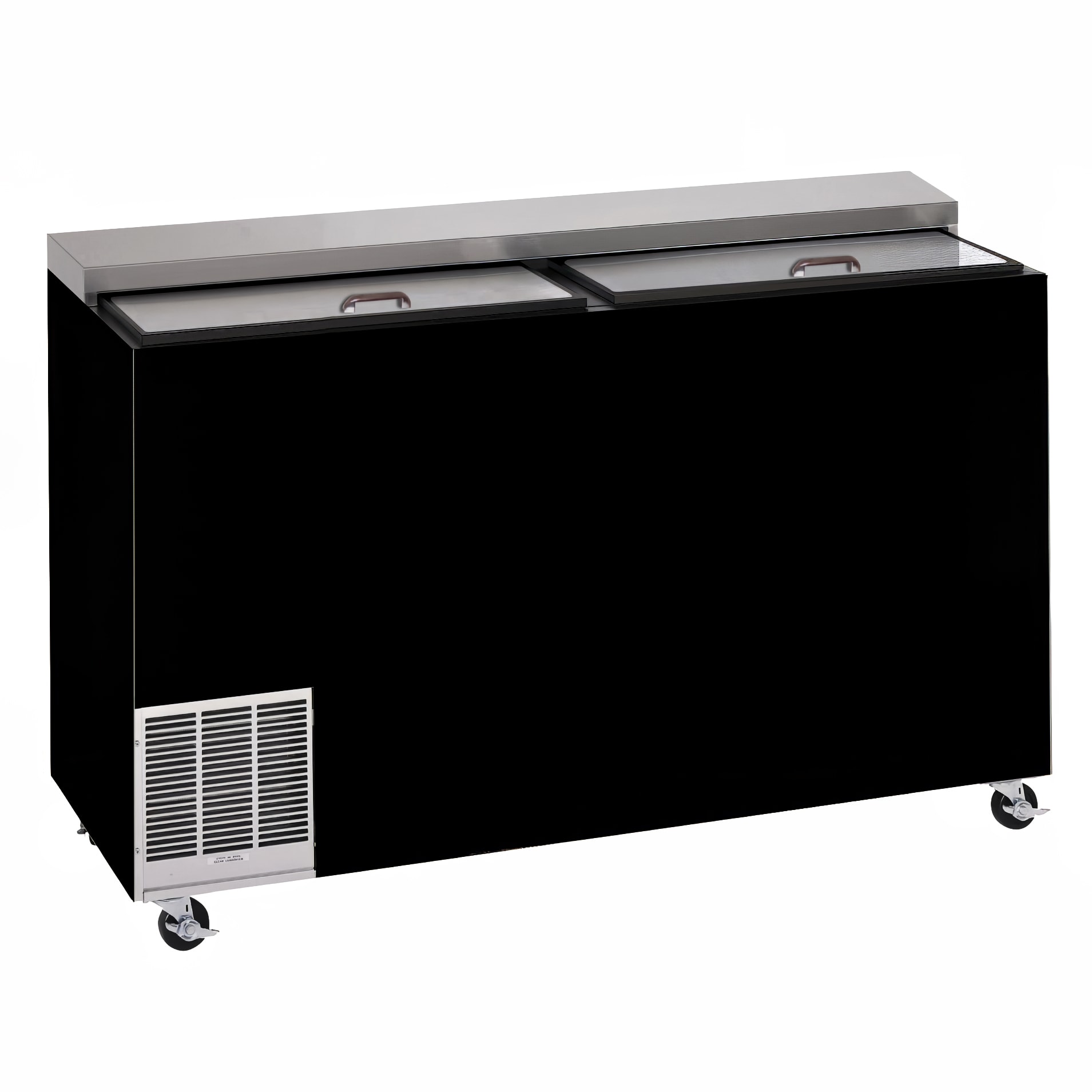 Perlick FR48RT-BS-STK 2 Section Glass Chiller w/ 214 Mug Capacity, Black, 120v, 48" x 24" x 34 1/8"