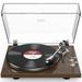 Udreamer Vinyl Record Player Turntable with Wireless Bluetooth Vintage Audio Turntables Supports Bluetooth RCA Line USB Brown