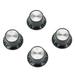 BUYISI Guitar 2 Tone 2 Volume Control Knobs Silver Top Hat Bell For Gibson Les Paul SG