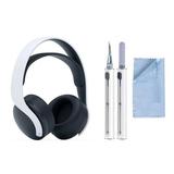 Play Station Pulse 3D Wireless White Headset with Cleaning Kit Like New