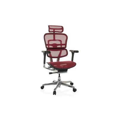 Bürostuhl / Chefsessel ERGOHUMAN GEN2 Netzstoff rot hjh OFFICE Image