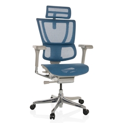 Bürostuhl / Chefsessel ERGOHUMAN SLIM G GEN2 Netzstoff blau hjh OFFICE Image