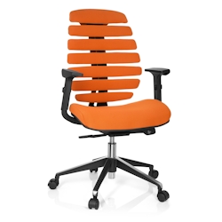 Bürostuhl / Drehstuhl ERGO LINE II Stoff orange hjh OFFICE Image