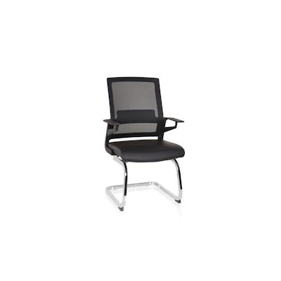 Konferenzstuhl / Freischwinger / Stuhl INVENTOR V PRO Kunstleder schwarz hjh OFFICE Image
