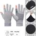 1Pair Ice Silk Fishing Gloves Sun Protection Full Fingers Anti-slip Breathable Anti-UV Sports Cycling Running Gloves Unisex