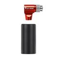 Bike tire pump CO2 Mini Pump Air Pump MTB Road Bike Tire Inflator for French and US Tire without Air Bottle (Red)