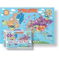 Round World Products 24 x 36 in. World Floor Puzzle for Kids