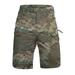 Dndkilg Camo Cargo Shorts for Men Relaxed Fit Button Mountain Bike Shorts for Men Casual Camouflage Baggy Sweatpants for Men with Pockets Zip Up Shorts Men Graphic Army Green 2XL