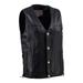 Milwaukee Leather USA MADE MLVSM5005 Men s Black Road Whip Premium Motorcycle Leather Vest with Buffalo Snap Buttons XX-Large